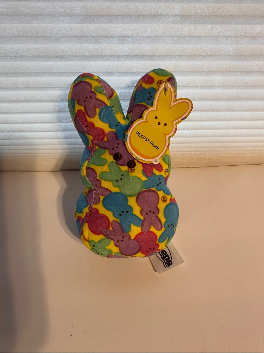 Peeps Plush Bunny - Yellow Multicolor Patterned Stuffed Toy